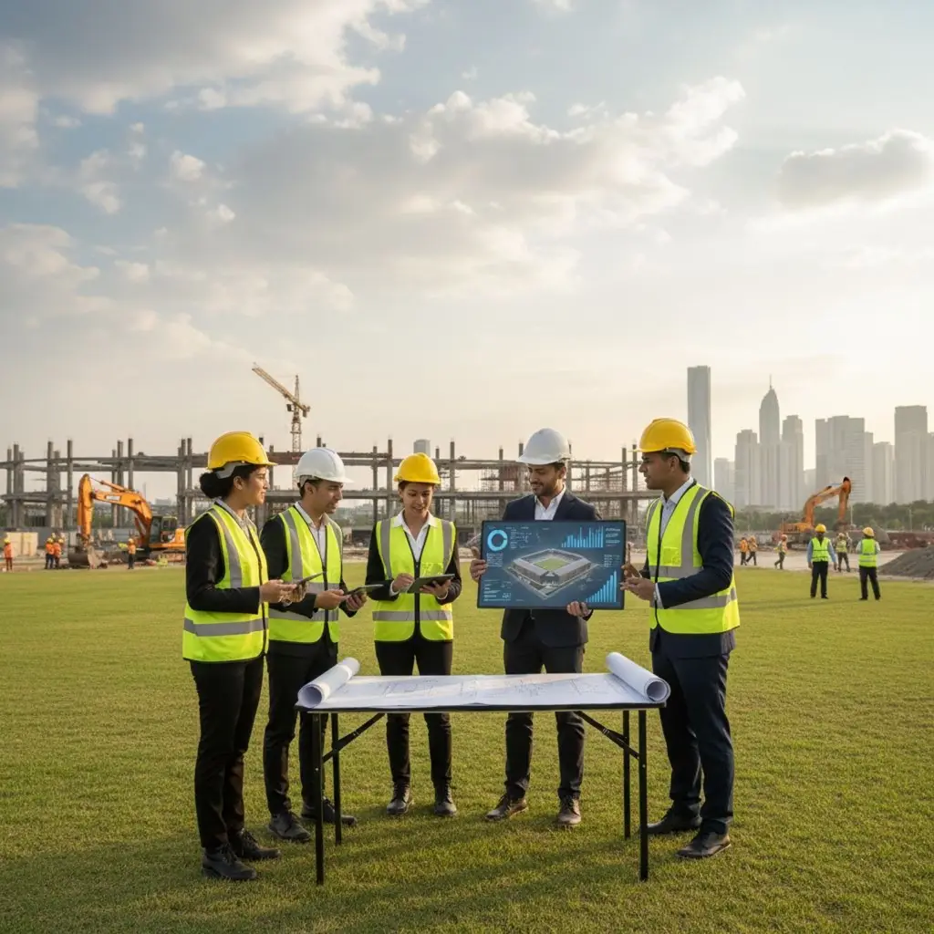 On-site review and validation of sports infrastructure project during DPR stage