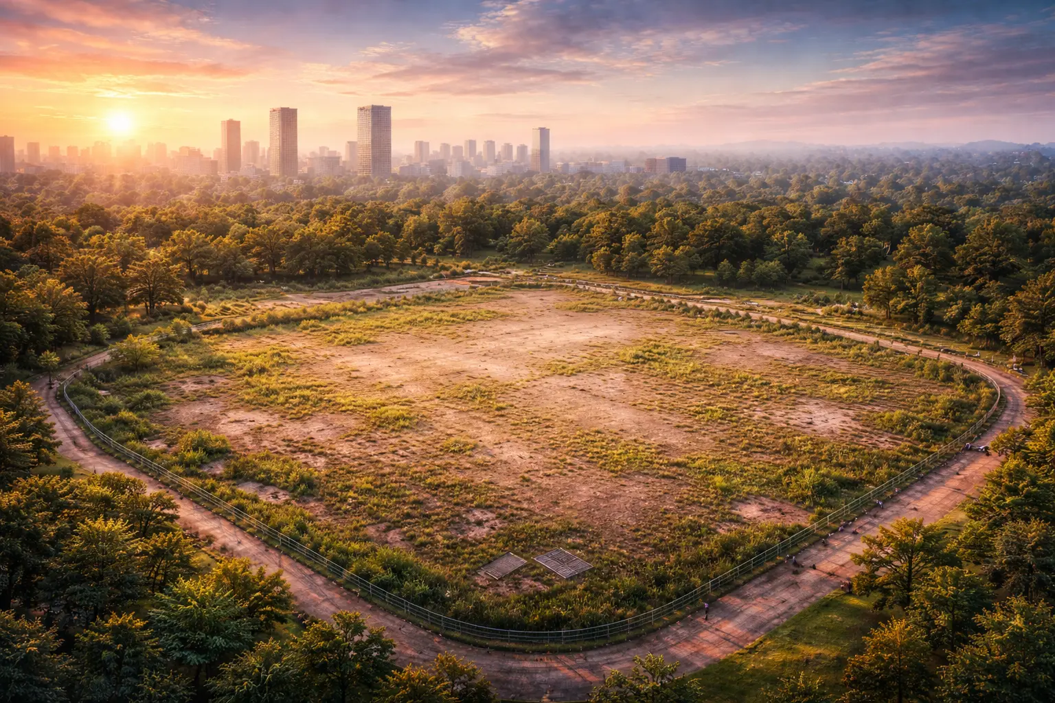 Undeveloped public land prior to sports infrastructure planning under a PPP framework